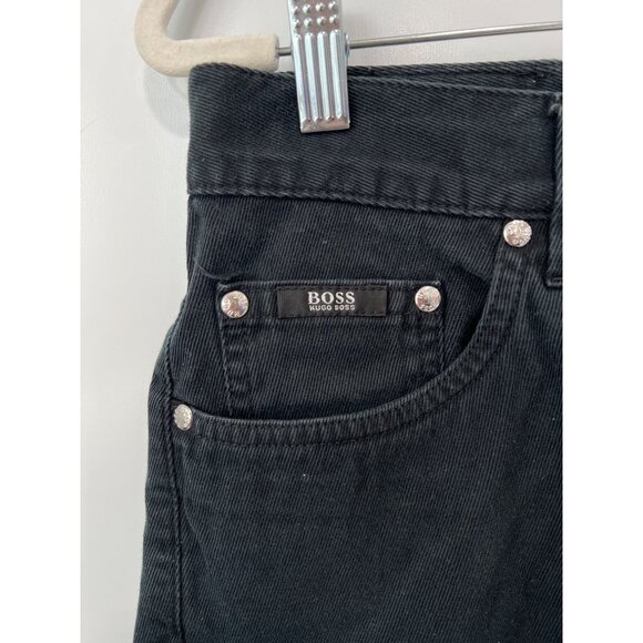 Boss Hugo Boss Jeans Size 34x32 Alabama Straight Leg Solid Black Cotton Casual - Picture 4 of 8